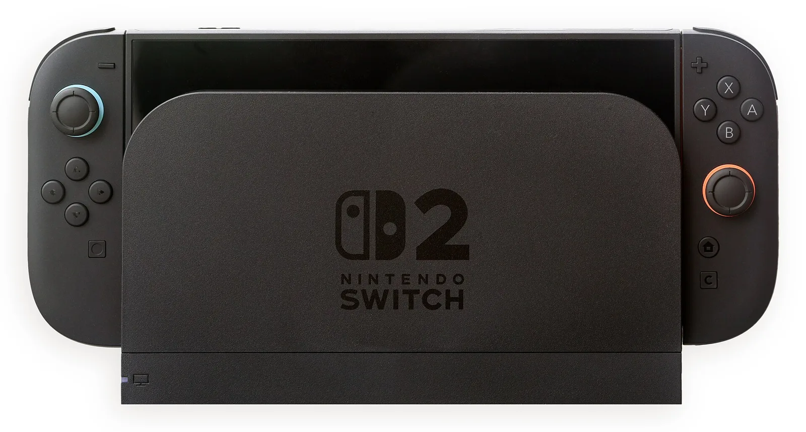 Nintendo Switch 2 im Dock am Fernseher angeschlossen